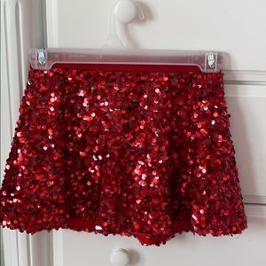 Red sequin Cat & Jack skirt